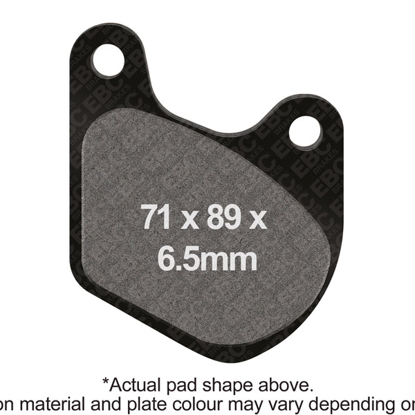EBC 73-78 Harley-Davidson Sportster XLH/XLCH Rivet Type Rear Right FA-SFA-TT-X Brake Pads — FA72