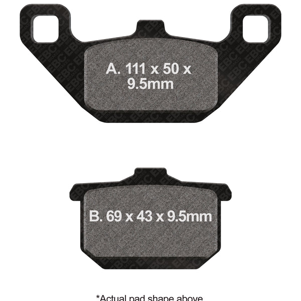 EBC 86-87 Kawasaki ZL 600 A Front Left/Right Semi-Sintered V Brake Pads — FA85V