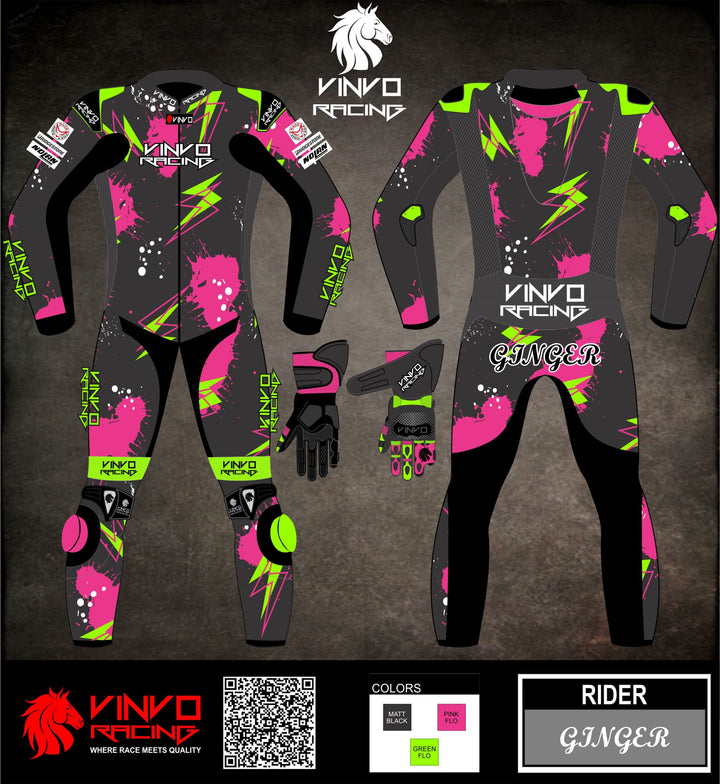 Custom Kangaroo Leather Race Suit