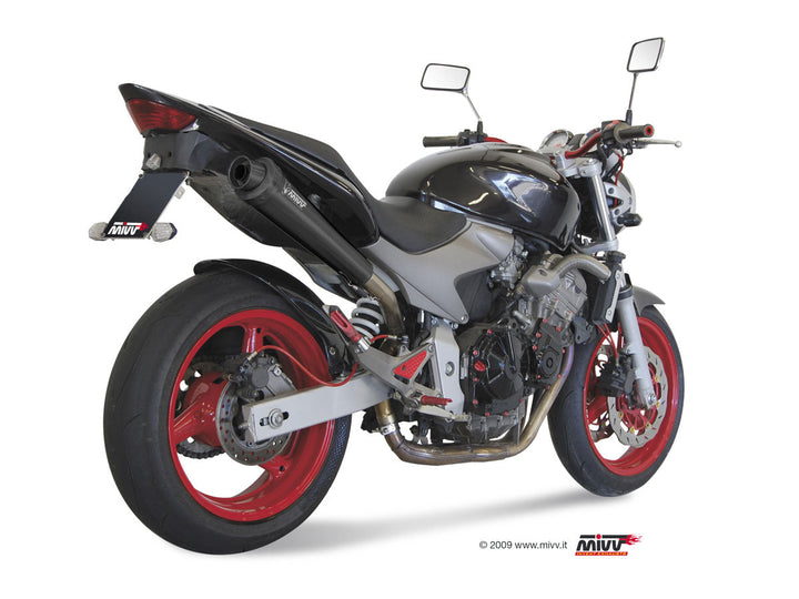 MIVV X-Cone Black Slip-On Exhaust (H.020.LC3B) for 2003-2006 Honda Hornet 600
