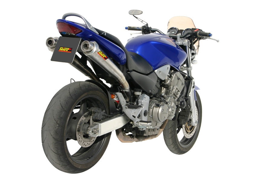 MIVV X-Cone Stainless Slip-On Exhaust (H.015.LC3) for 2002-2006 Honda Hornet 900