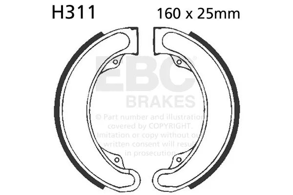 EBC 311 brake shoes — mfr catalog image