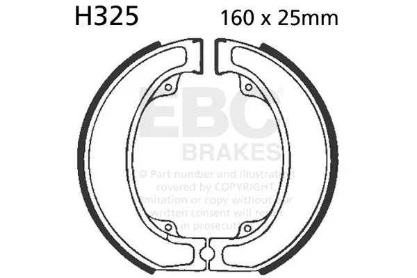 EBC 325 brake shoes — mfr catalog image