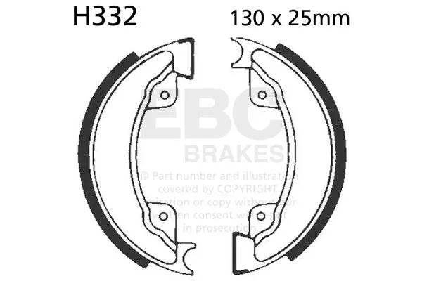 EBC 332 brake shoes — mfr catalog image