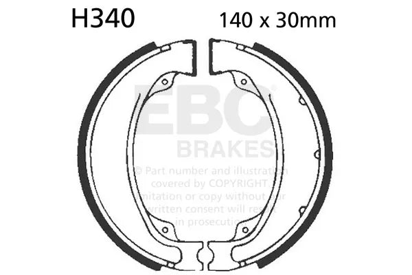 EBC 340 brake shoes — mfr catalog image