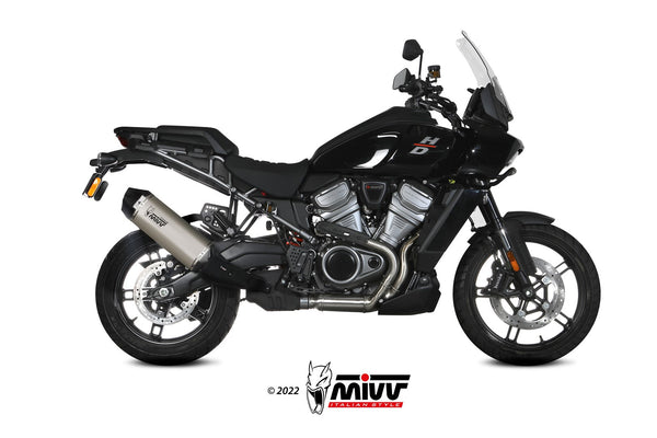 MIVV Speed Edge Titanium Slip-On Exhaust (HD.003.LRT) for 2021-2025 Harley-Davidson Pan America