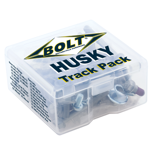 Bolt Husky Track Pack Hardware Kit for Husqvarna TC / TE / TX / FC / FE / FX 50cc-501cc, 2014-Current (52 Pieces)