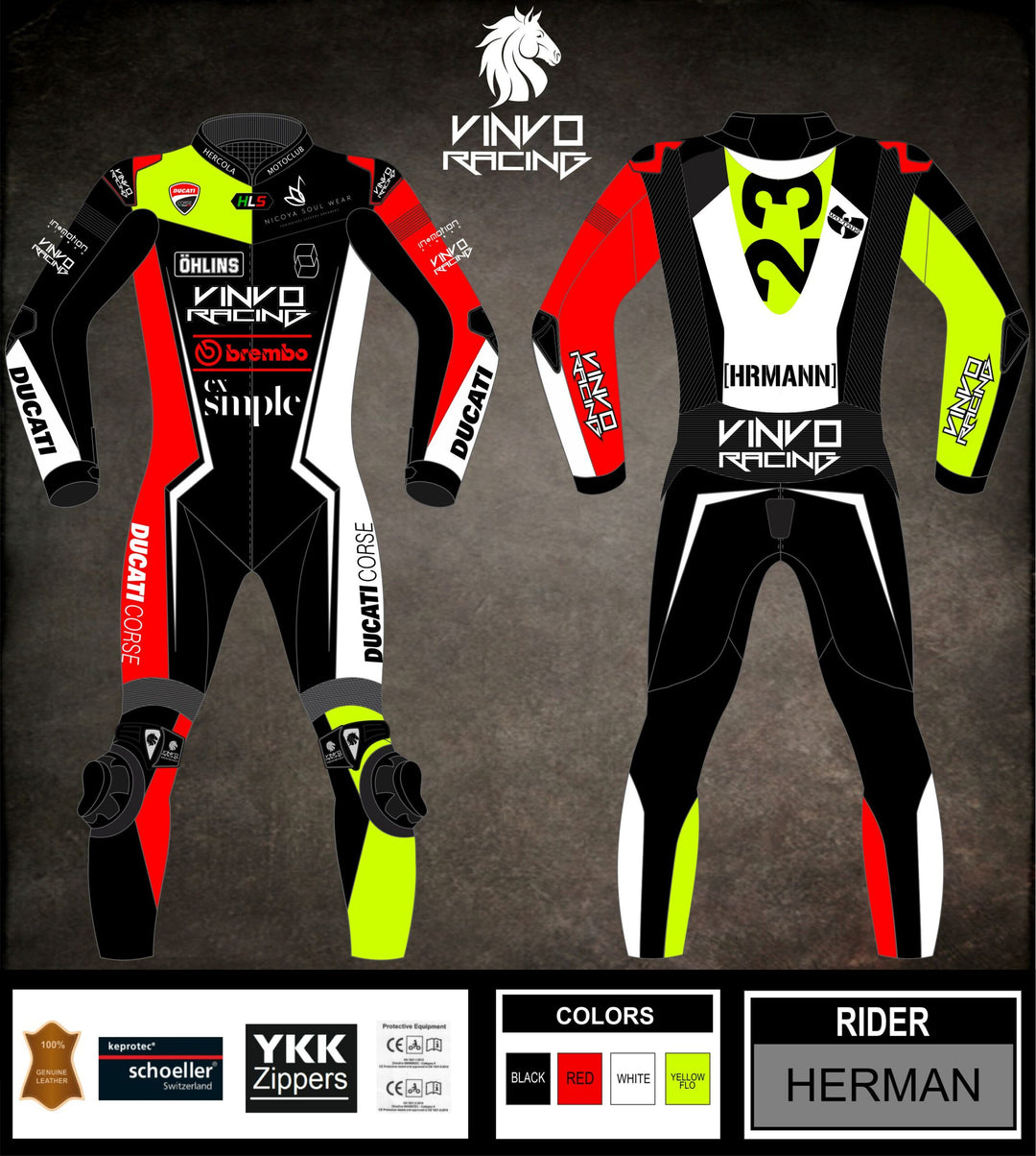 Custom Kangaroo Leather Race Suit