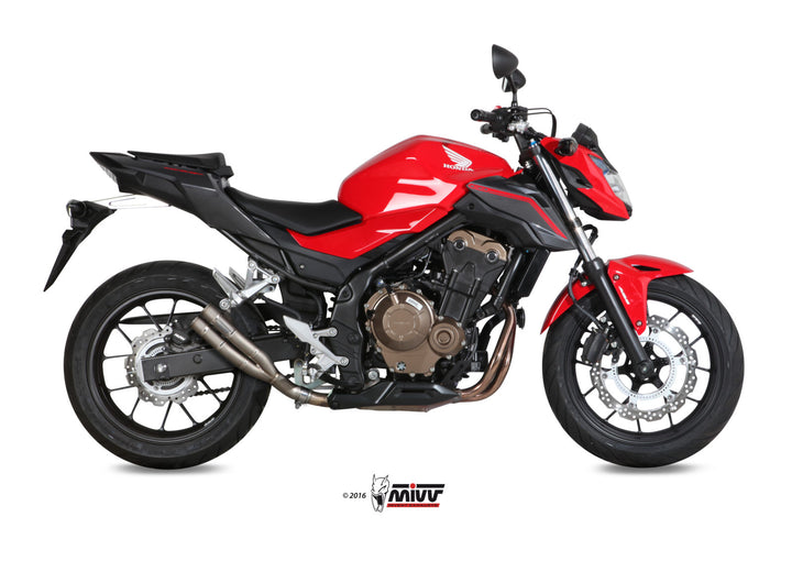 MIVV Double Gun Titanium Slip-On Exhaust (H.062.SDG) for 2016-2018 Honda CB500F