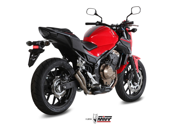 MIVV Double Gun Titanium Slip-On Exhaust (H.062.SDG) for 2016-2018 Honda CB500F