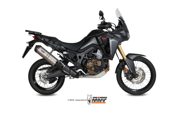 MIVV Oval Titanium Slip-On Exhaust with Carbon Cap (H.059.LNC) for 2016-2019 Honda CRF1000L Africa Twin