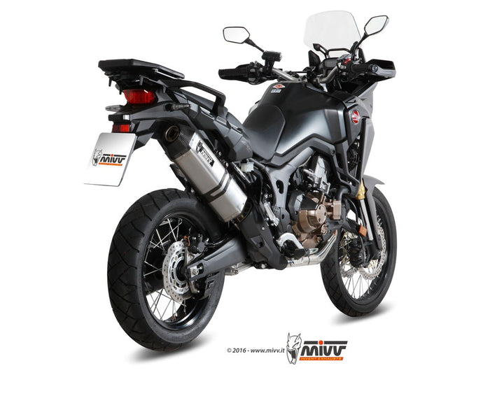 MIVV Speed Edge Stainless Slip-On Exhaust (H.059.LRX) for 2016-2019 Honda CRF1000L Africa Twin