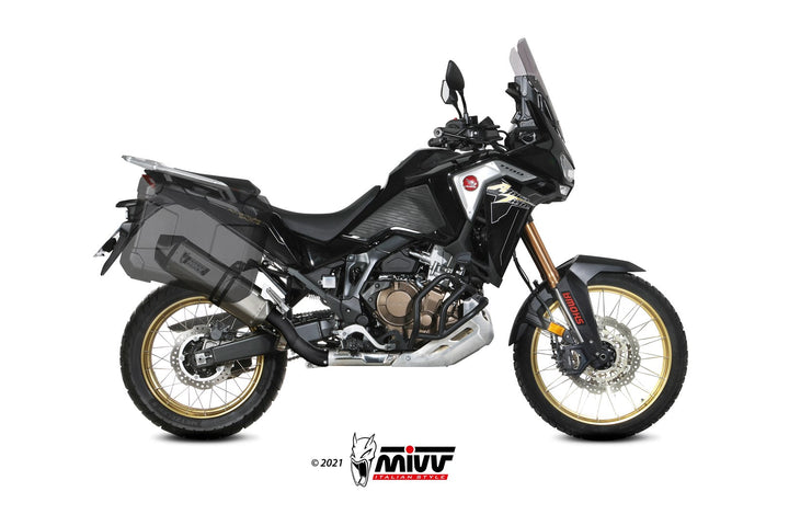MIVV Speed Edge Stainless Slip-On Exhaust (H.079.LRX) for 2020-2022 Honda CRF1100L Africa Twin