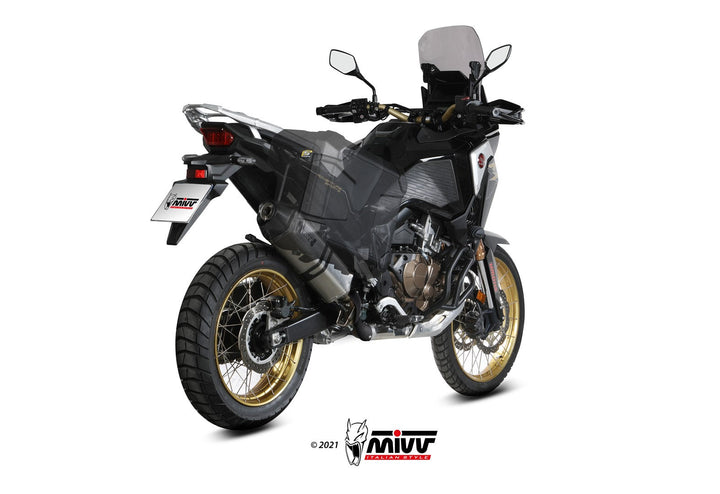 MIVV Speed Edge Stainless Slip-On Exhaust (H.079.LRX) for 2020-2022 Honda CRF1100L Africa Twin