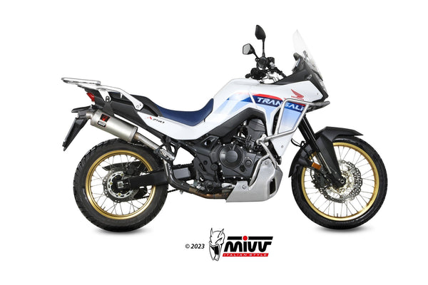MIVV Dakar Stainless Steel Slip-On Exhaust (H.087.LDKX) for 2023-2025 Honda XL750 Transalp