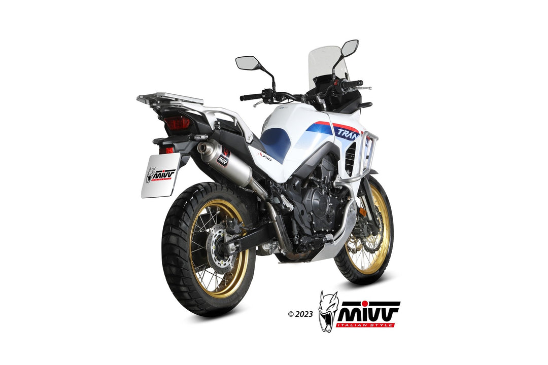 MIVV Dakar Stainless Steel Slip-On Exhaust (H.087.LDKX) for 2023-2025 Honda XL750 Transalp