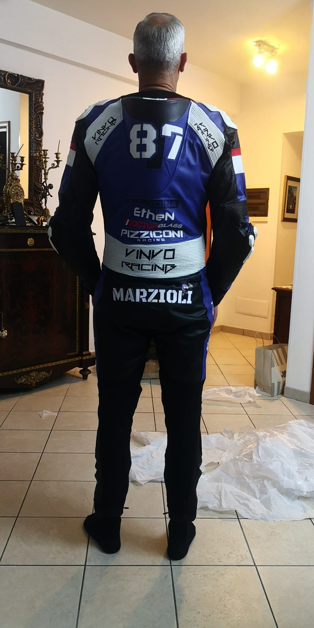 Custom Kangaroo Leather Race Suit