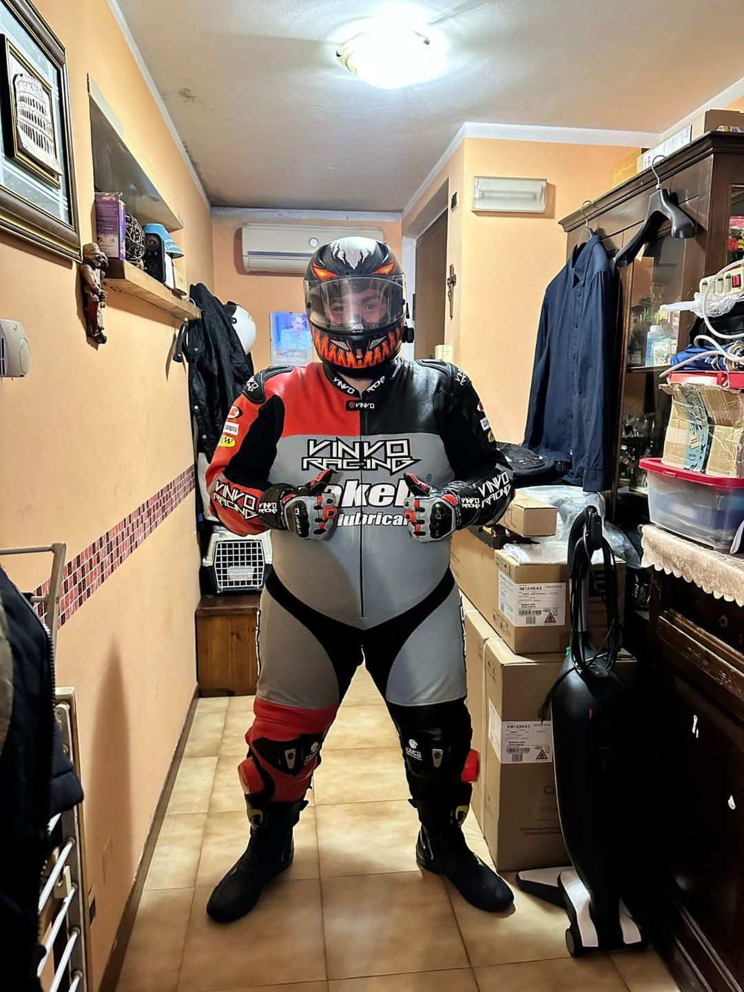 Custom Cowhide Leather Race Suit