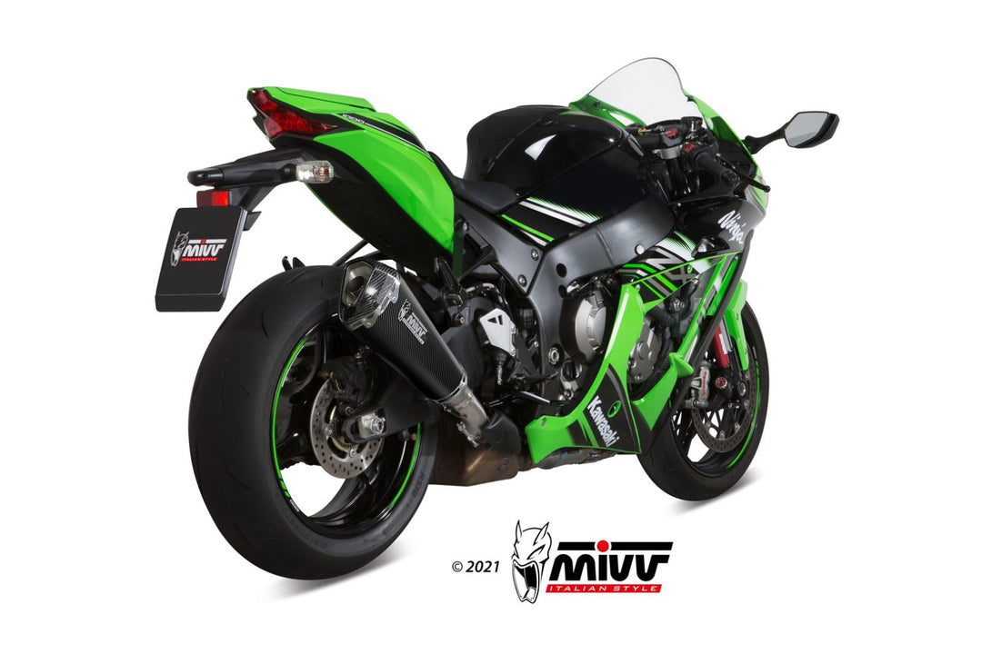 MIVV Delta Race Carbon Slip-On Exhaust (K.042.LDRC) for 2016-2022 Kawasaki ZX-10R