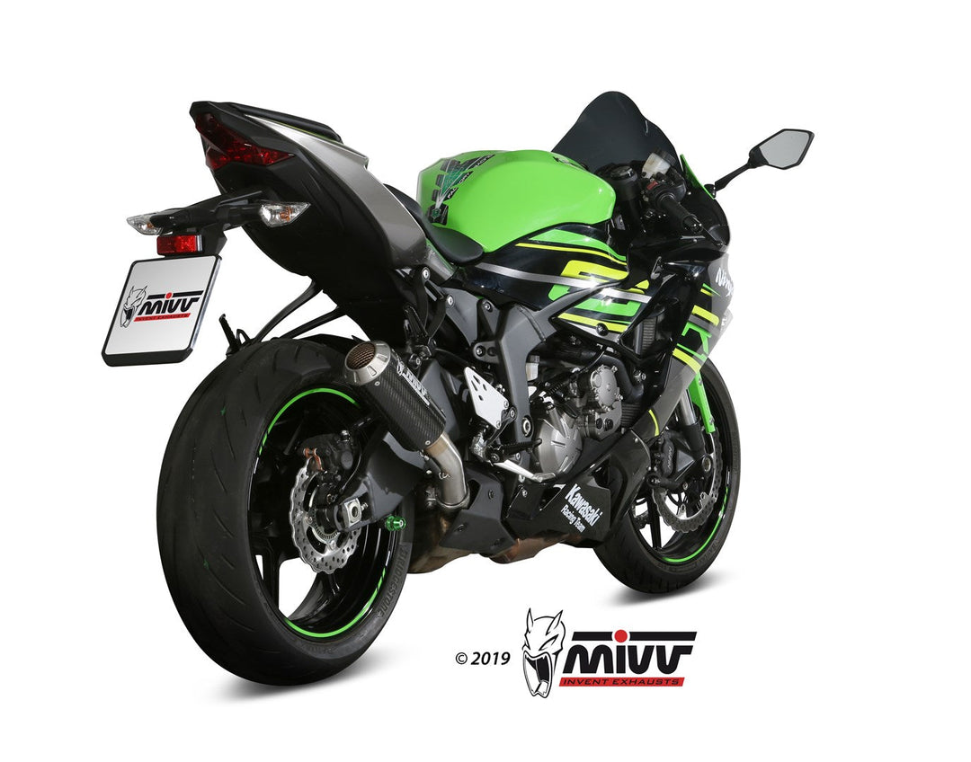 MIVV MK3 Carbon Slip-On Exhaust (K.050.SM3C) for 2019-2025 Kawasaki ZX-6R 636