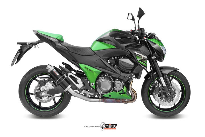 MIVV GP Black Slip-On Exhaust (K.032.LXB) for 2013-2016 Kawasaki Z800
