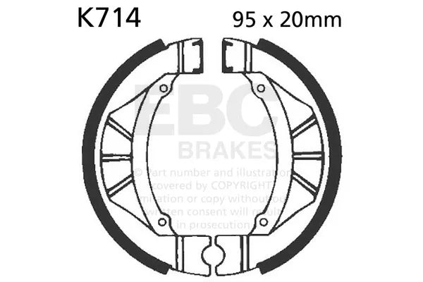 EBC 714 brake shoes — mfr catalog image