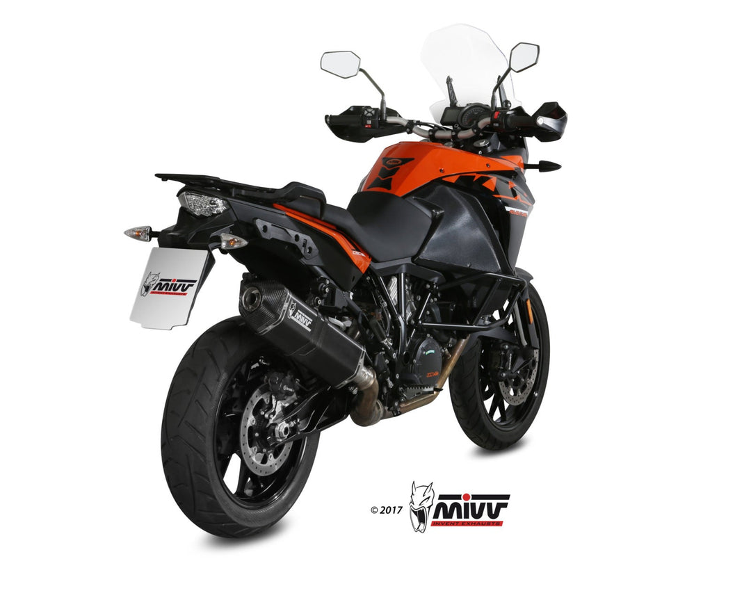 MIVV Speed Edge Black Slip-On Exhaust (KT.017.LRB) for KTM 1050/1090/1190/1290 Adventure