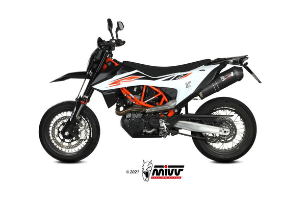 MIVV Oval Black Slip-On Exhaust with Carbon Cap (KT.023.LVC)