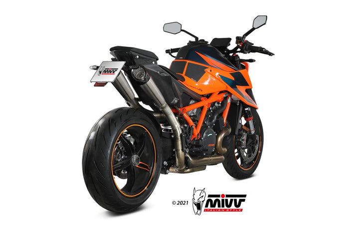 MIVV X-M5 Titanium Dual Slip-On Exhaust - Underseat (KT.028.LC5T) for 2020-2022 KTM 1290 Super Duke