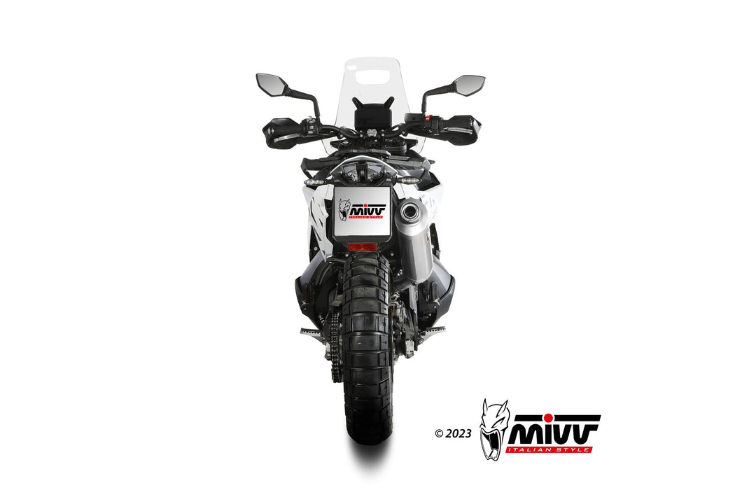 MIVV Dakar Stainless Slip-On Exhaust (KT.021.LEKX) for 2019-2023 KTM 790/890 Adventure/R