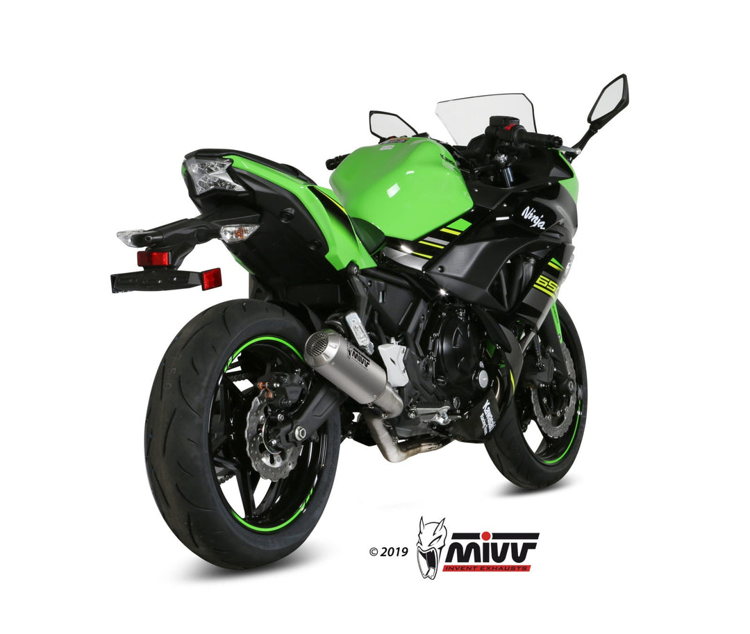 MIVV MK3 Stainless Full System Exhaust (K.044.SM3X) for 2017-2022 Kawasaki Ninja 650/Z650