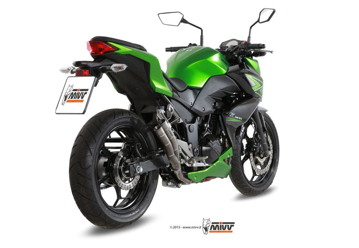 MIVV Double Gun Full Titanium Slip-On Exhaust (K.038.SDG) for 2013-2016 Kawasaki Ninja 300/Z300