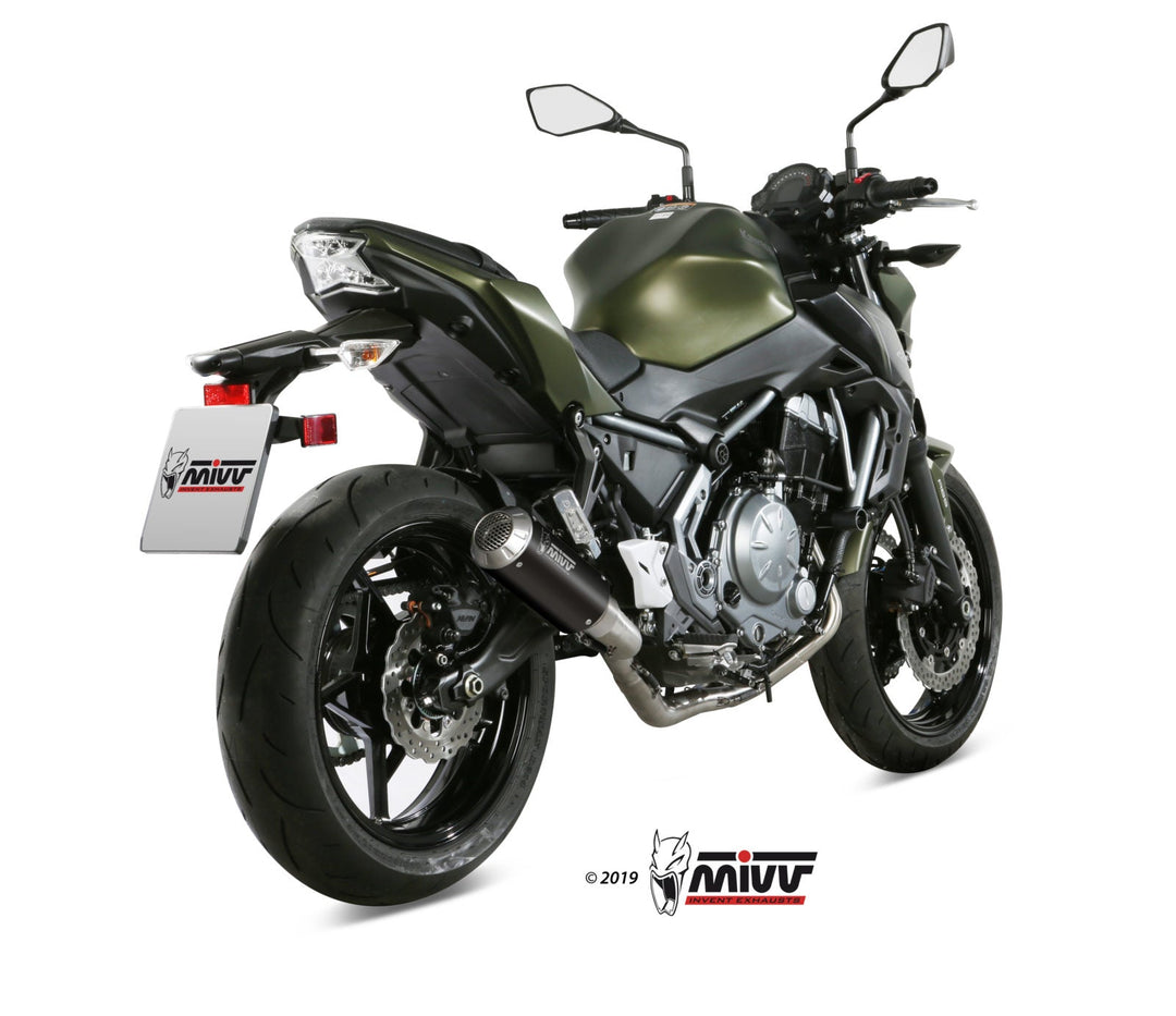 MIVV MK3 Black Full System Exhaust (K.044.SM3B) for 2017-2022 Kawasaki Ninja 650/Z650