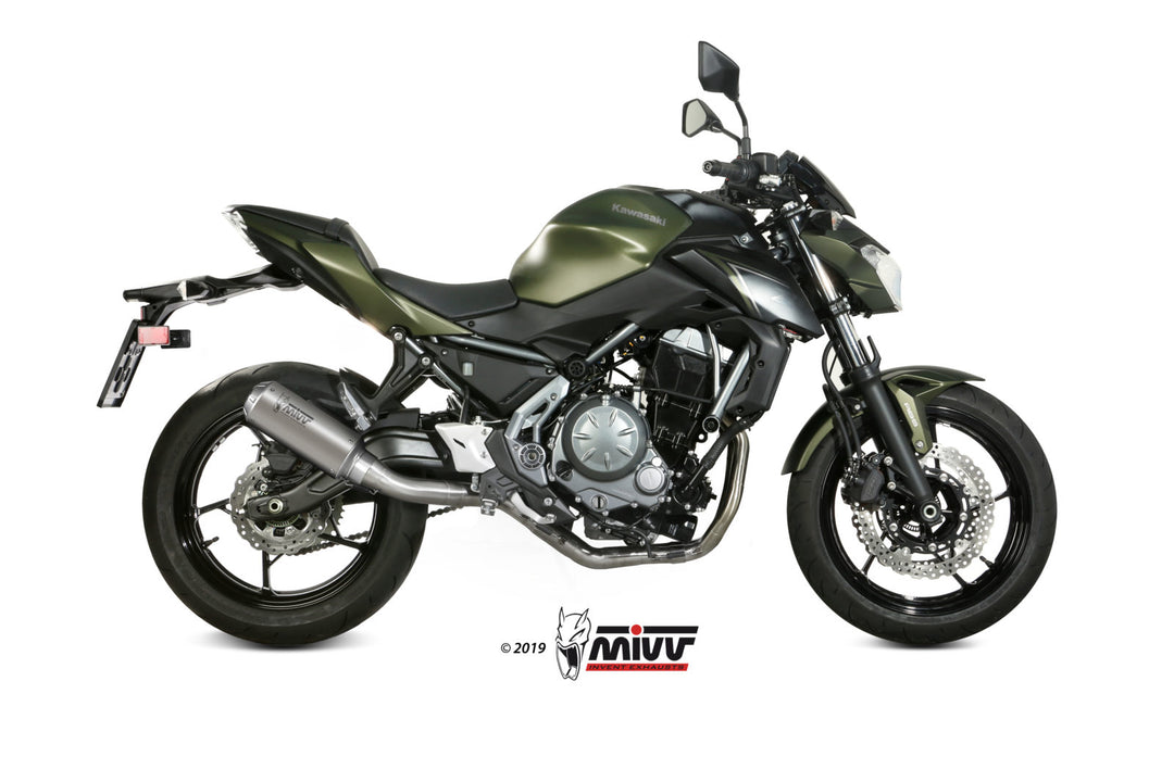MIVV MK3 Stainless Full System Exhaust (K.044.SM3X) for 2017-2022 Kawasaki Ninja 650/Z650