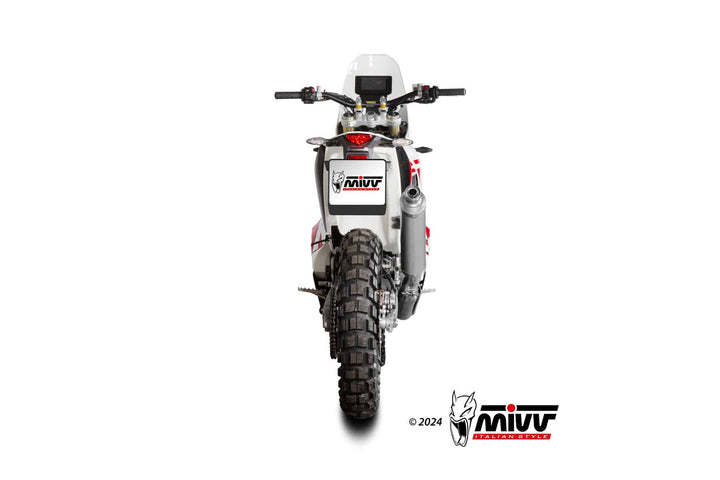 MIVV Dakar Stainless Slip-On Exhaust (KO.001.LDKX) for 2023-2026 Kove 450 Rally