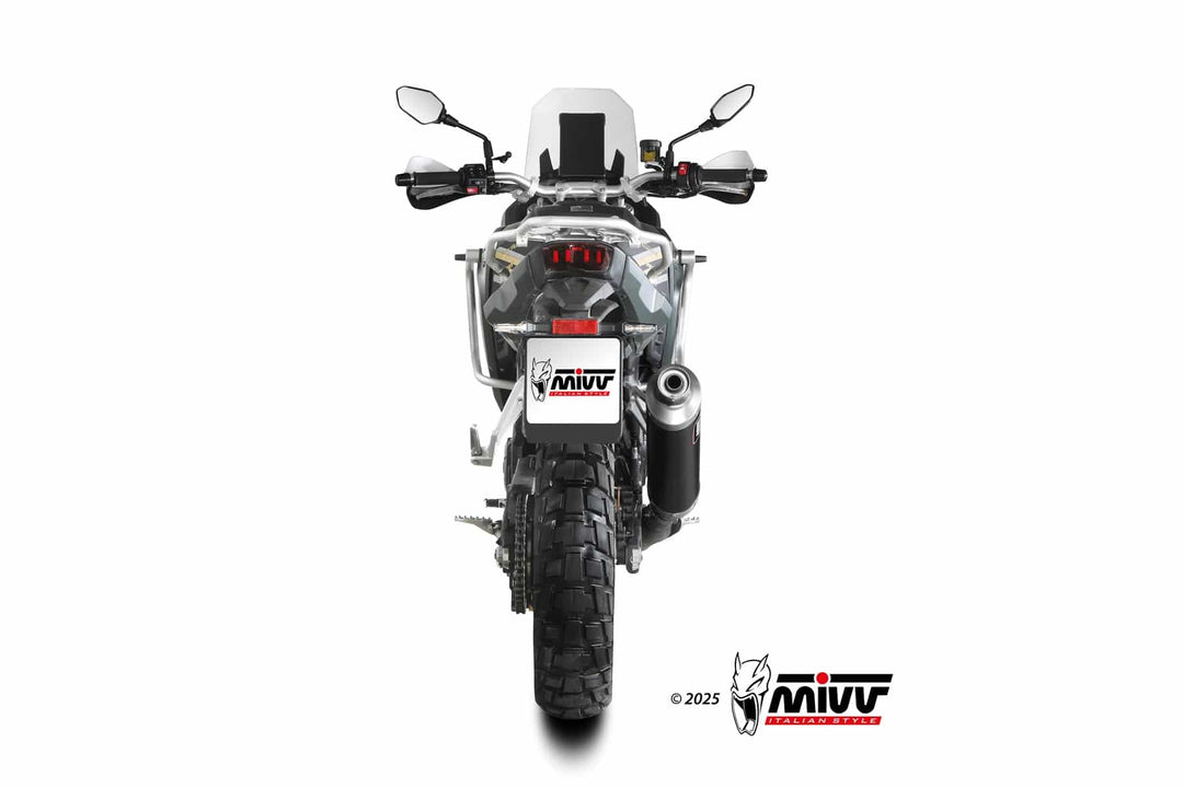 MIVV Dakar Black Slip-On Exhaust (KO.002.LEKB) for 2024- Kove 800X