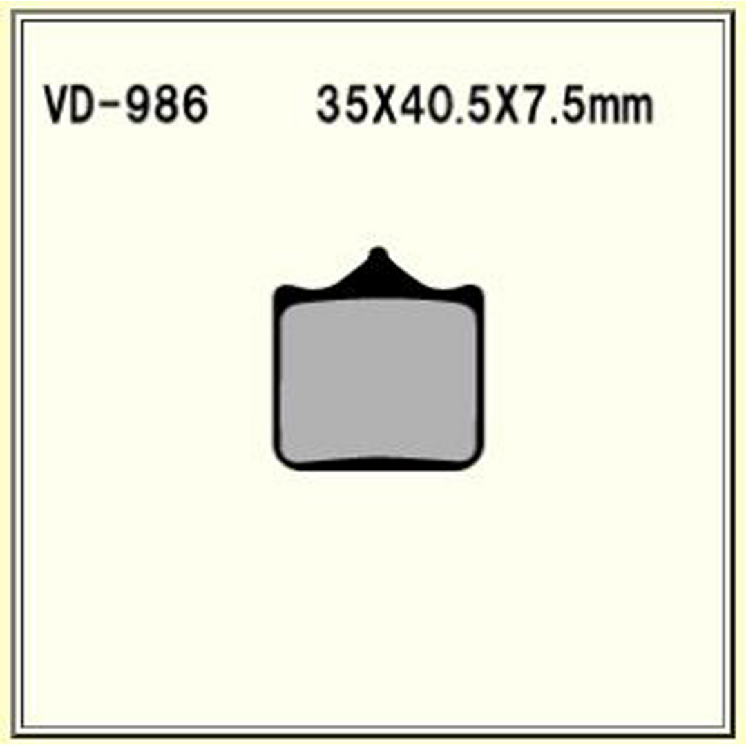 Vesrah Semi-Metallic Brake Pads — VD-986