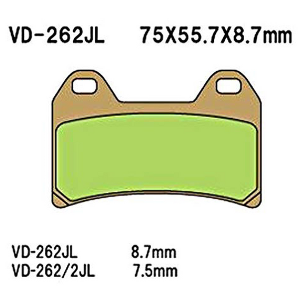 Vesrah Sintered Brake Pads — VD-262/2JL