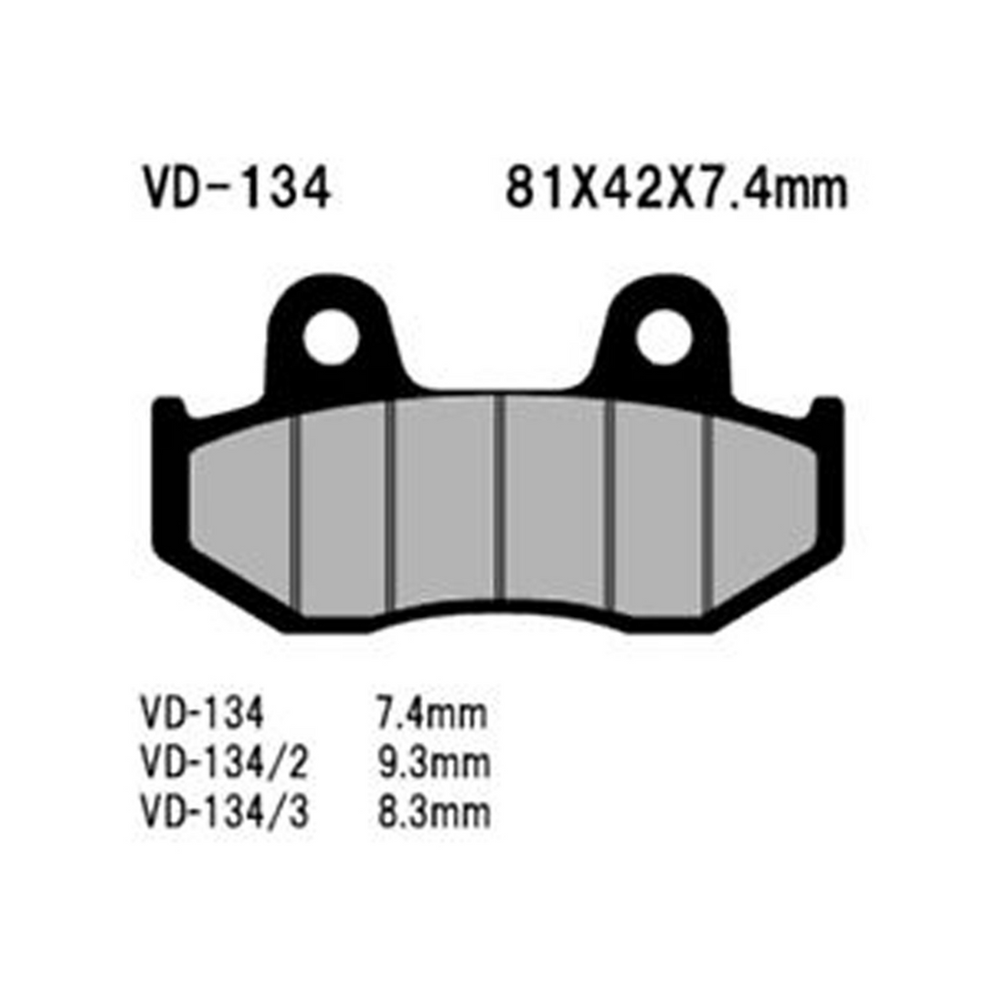 Vesrah Semi-Metallic Brake Pads — VD-134/3