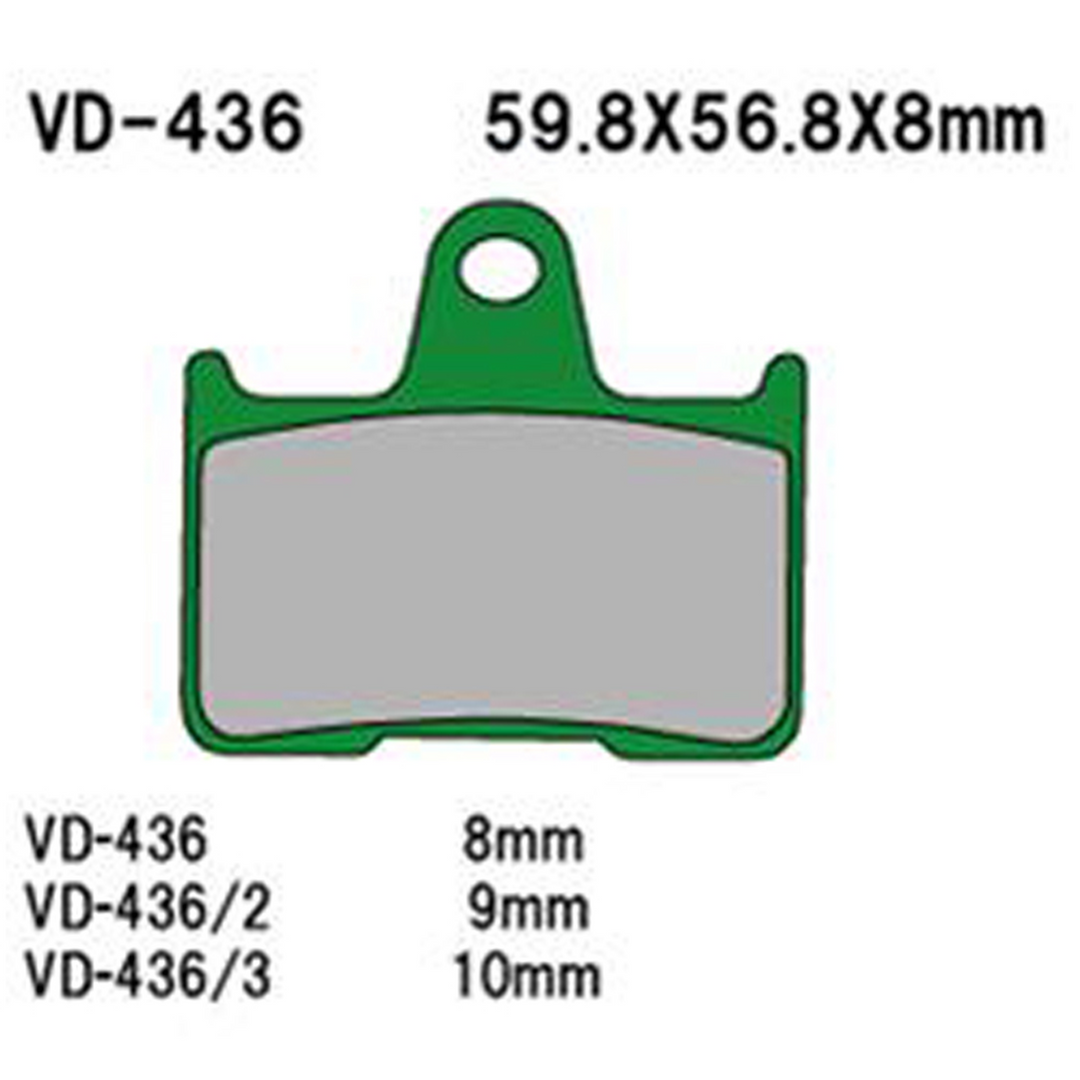 Vesrah Semi-Metallic Brake Pads — VD-436/3