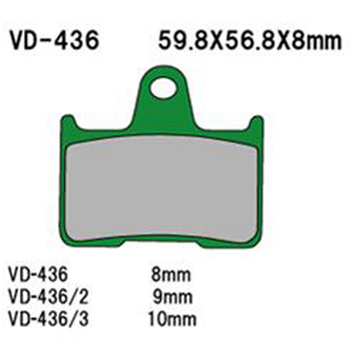 Vesrah Semi-Metallic Brake Pads — VD-436/3