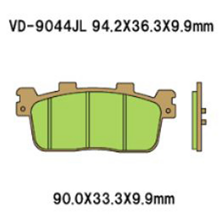 Vesrah Semi-Metallic Brake Pads — VD-9044