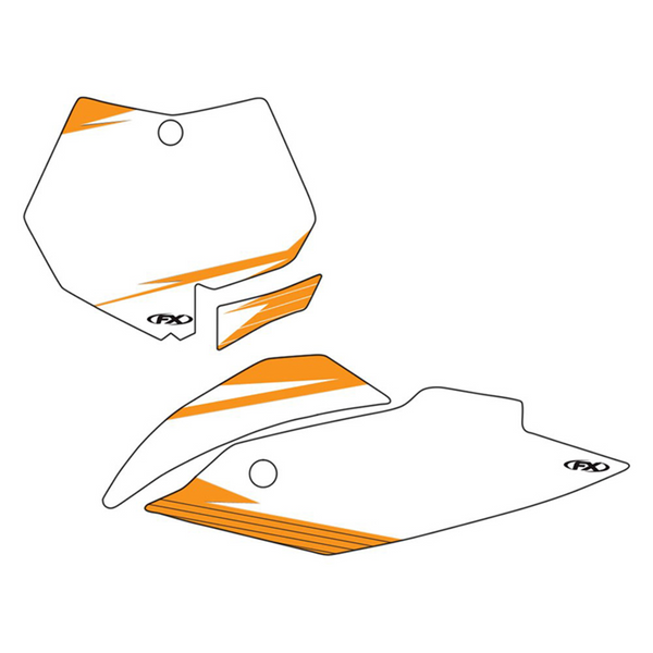 Factory Effex Number Plate Backgrounds — KTM SX125-525 (2005-2006), KTM EXC125-525 (2005-2007)