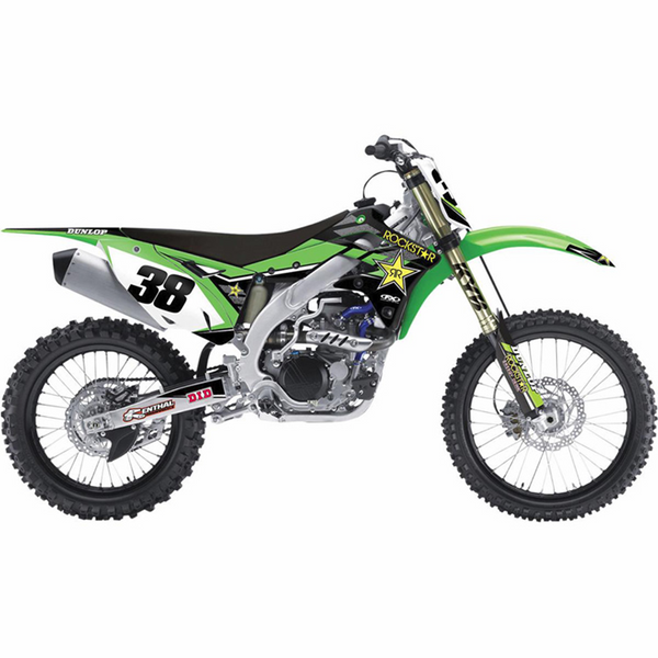 Factory Effex Rockstar Shroud Graphic Kit — Kawasaki KX450F (2009-2011)