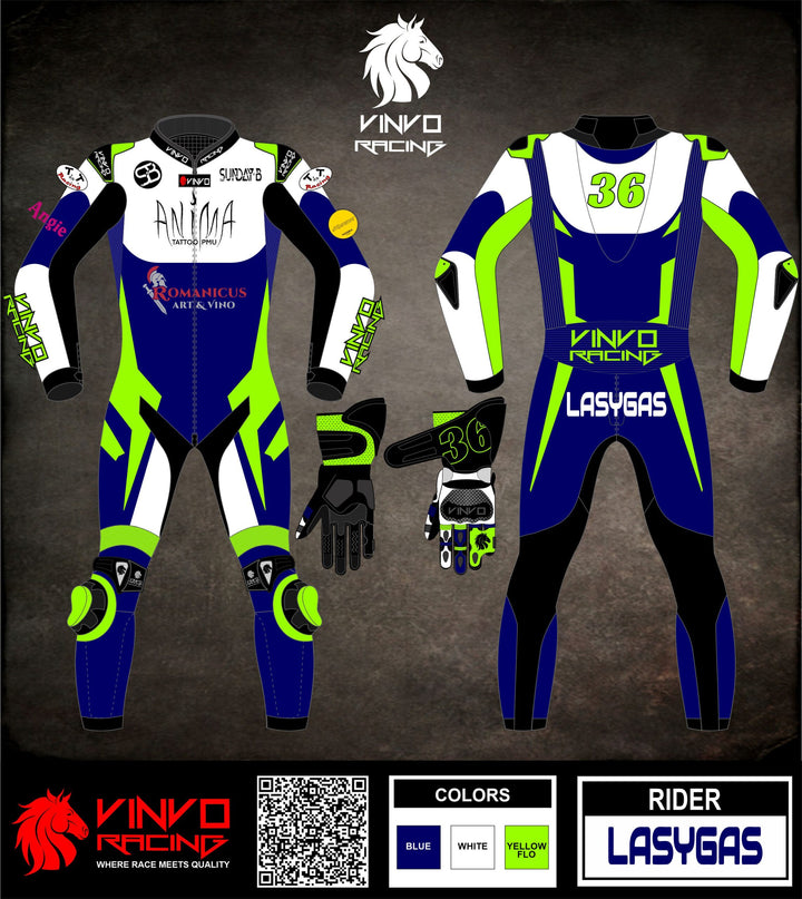 Custom Kangaroo Leather Race Suit