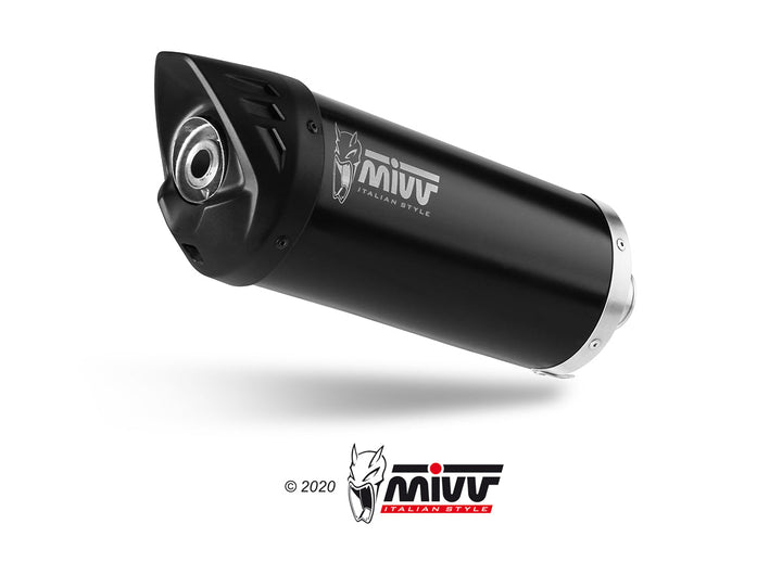 MIVV Mover Black Slip-On Exhaust (MV.PG.0005.LV) for 2021-2022 Piaggio Beverly 300