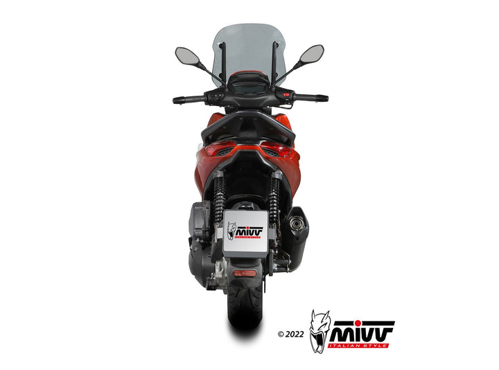 MIVV Mover Black Slip-On Exhaust (MV.PG.0005.LV) for 2021-2022 Piaggio Beverly 300