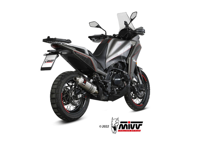 MIVV Dakar Stainless Slip-On Exhaust (MM.001.LDKX) for 2021-2024 Moto Morini X-Cape