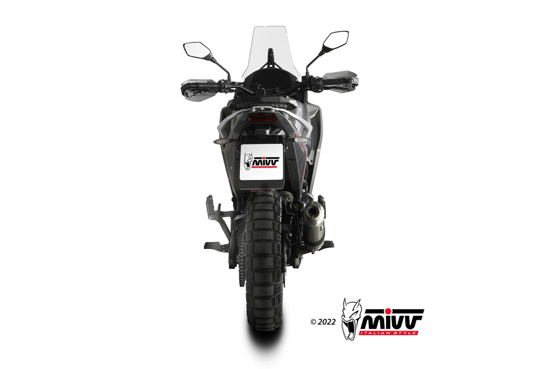 MIVV Dakar Stainless Slip-On Exhaust (MM.001.LDKX) for 2021-2024 Moto Morini X-Cape