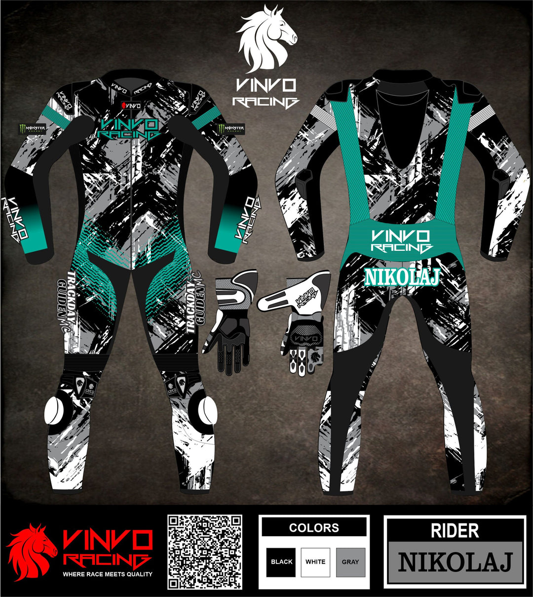 Custom Cowhide Leather Race Suit